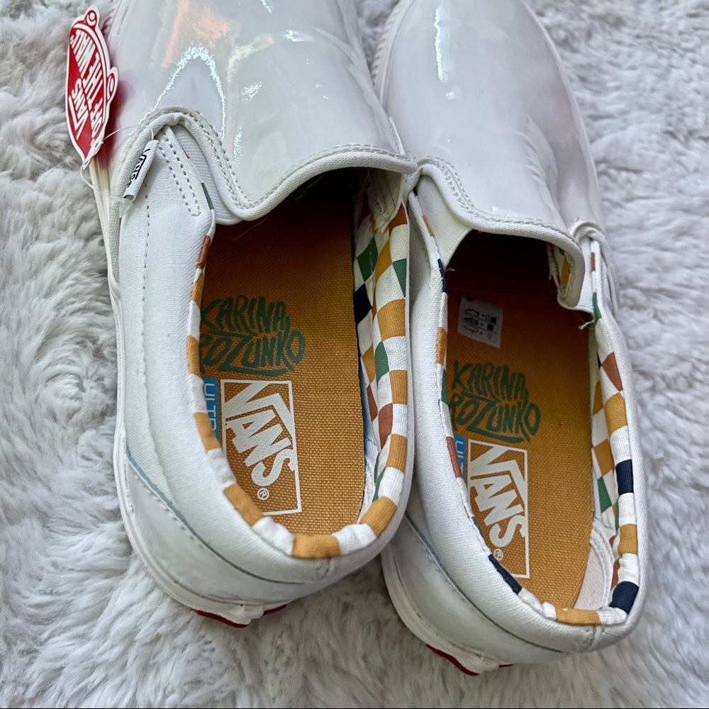 Vans White Slip-On Loafers 10 - Picture 4 of 11